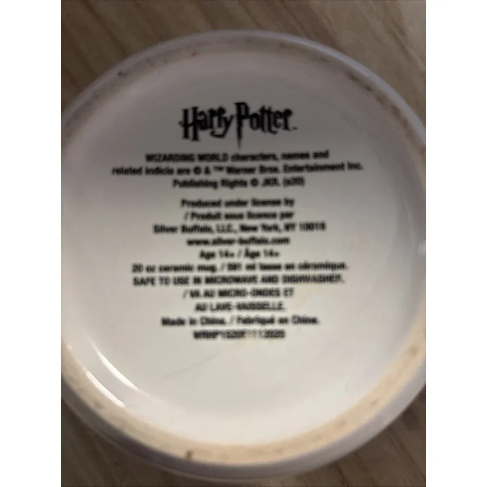 Hogwarts Crests Coffee Mug Cup 20 oz Oversize Ceramic Harry Potter Silver buffal